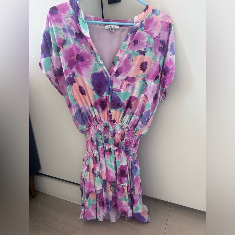 BTFL flower ruffle minis dress